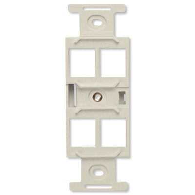 Leviton QuickPort Quad 106 Decora Insert, 4-Port, Light Almond